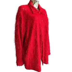 Y2K Long-sleeve Red Flurry Top